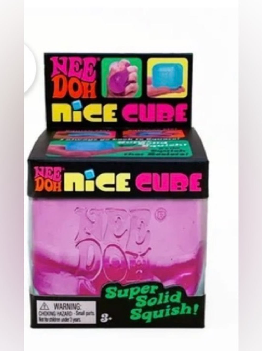 Nee Doh Nice Cube Super Solid Squish - Pink